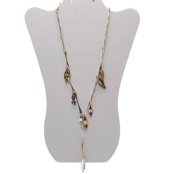 RLM Soho Striking Multi Colored Leaves 24.5" Long Lavalier Necklace - Picture 1 of 8